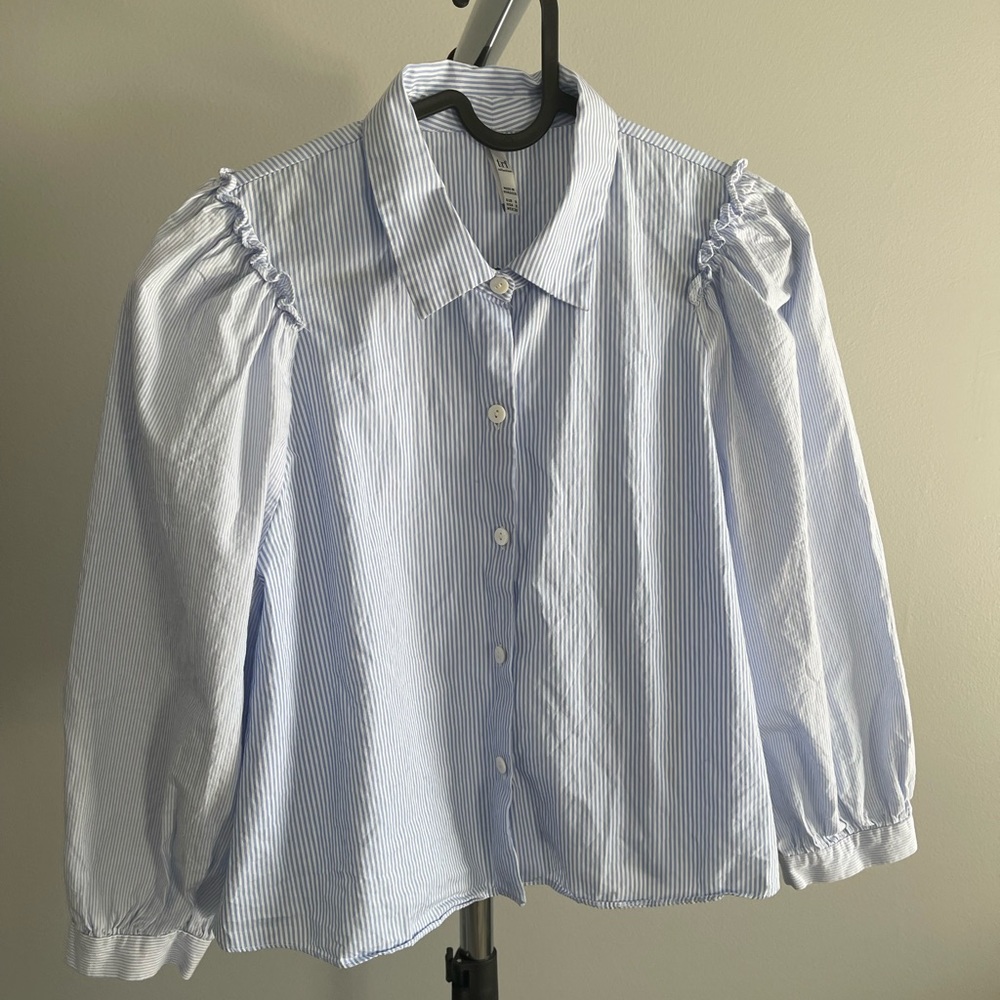 Zara Stripe Button Down Top - image 1